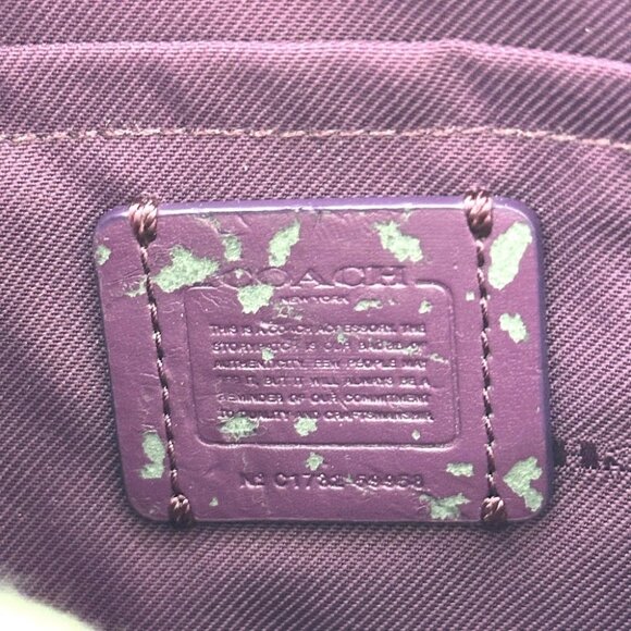 COACH 59958 Pop-up Wallet Messenger Bag Shoulder Bag Leather purple - Picture 13 of 13